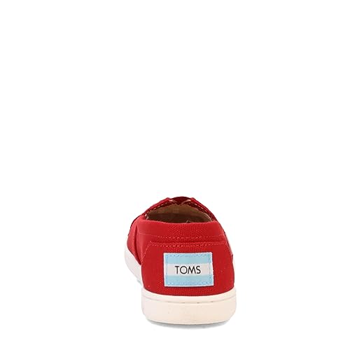 TOMS Children's Seasonal Classic Alpargata Red Canvas 5 M