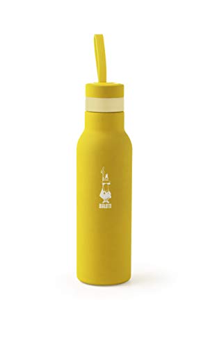 Bialetti - Stainless-steel Water Bottle 17oz: Double-Layered Vacuum Insulated, Keeps Drink Cold for 24 Hours and Hot for 12 Hours, Dark Grey