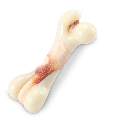 Tikaton Dog Chew Toys for Aggressive Chewers, Bacon Flavor Durable Dog Teething Chew Toys Bones for Large/Medium/Small Puppies