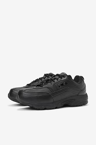 Fila Men's Wide Memory Workshift Slip-Resistant Work Ath Food Service Shoe, White/White/White, 9