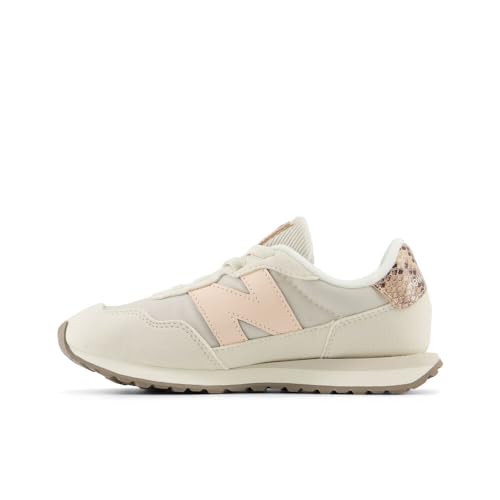 New Balance Kids 237 V1 Lace Up Sneaker, Oyster Pink/Mars RED, 7 US Unisex Big