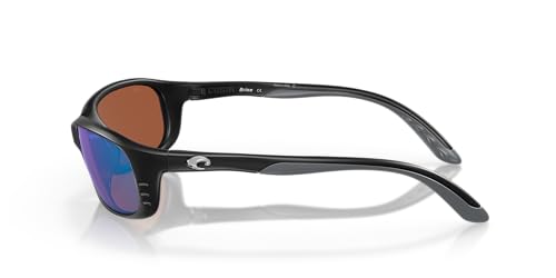 Costa Del Mar Mens Brine Oval Sunglasses, Tortoise/Grey Blue Mirrored Polarized-580P, 59 mm