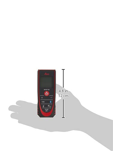 Leica Geosystems DISTO D2 New 330ft Laser Distance Measure with Bluetooth 4.0, Black/Red, 1.7 x 1 x 4.6 inches