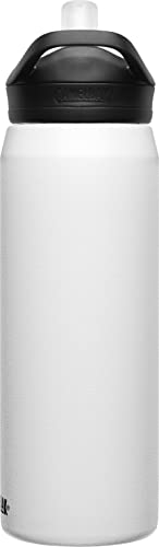 CamelBak eddy+ Water Bottle with Straw 25oz - Insulated Stainless Steel, White