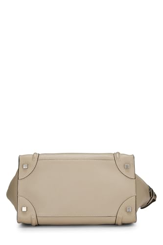 Céline, Pre-Loved Beige Drummed Calfskin Luggage Mini, Beige