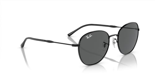 Ray-Ban RB3809 Round Sunglasses, Black/Dark Grey, 53 mm