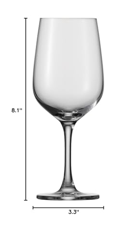 D&V Valore Break-Resistant, European Crystal Glass, Red Wine Glass, 15.4 Ounce, Set of 6