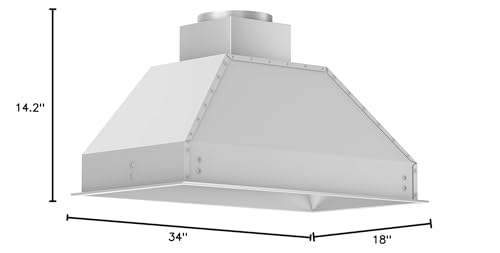 Z Line 698-34 Stainless Steel Range Hood Insert, 34-Inch
