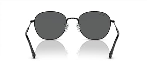 Ray-Ban RB3809 Round Sunglasses, Black/Dark Grey, 53 mm