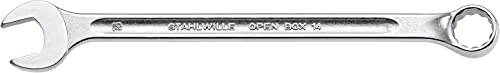 Stahlwille 40102424 14 Combination Spanner, Open-Box, Long, Chrome Alloy Steel, Chrome Plated, 24 mm Size, Pack of 5