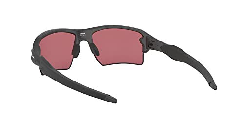 Oakley Men's OO9188 Flak 2.0 XL Rectangular Sunglasses, Steel/Prizm Dark Golf, 59 mm