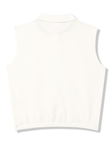 Lacoste Girl's Sleeveless Cropped Polo Shirt, Flour, 4Yr