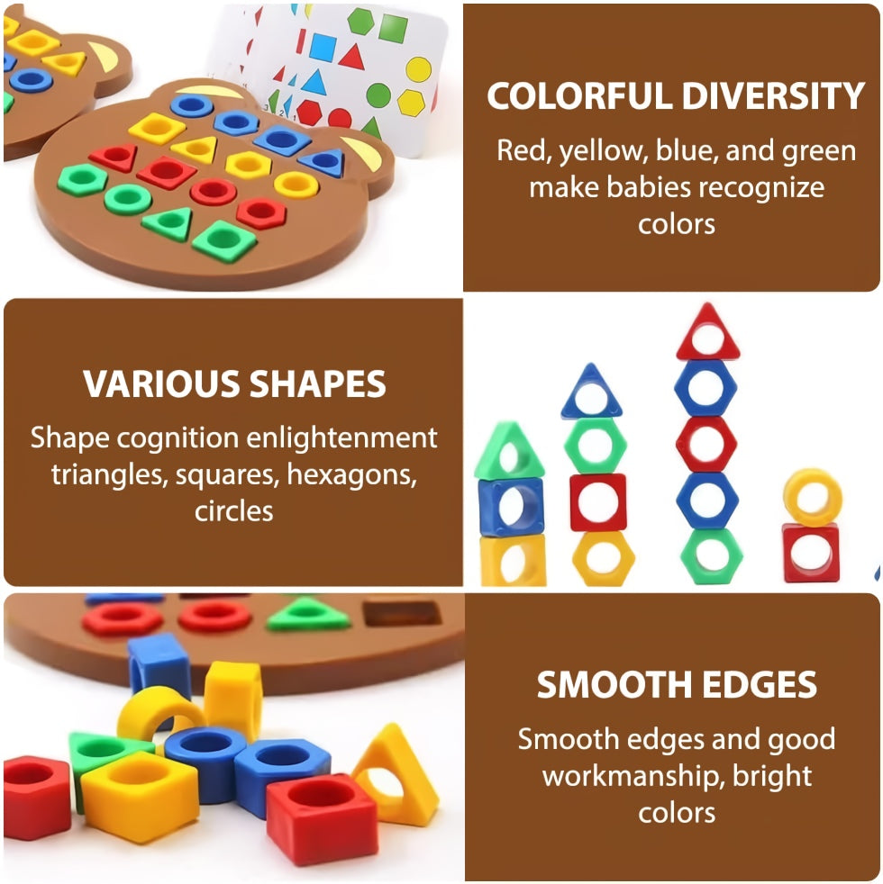 Montessori Matching Puzzle Board Game for Kids