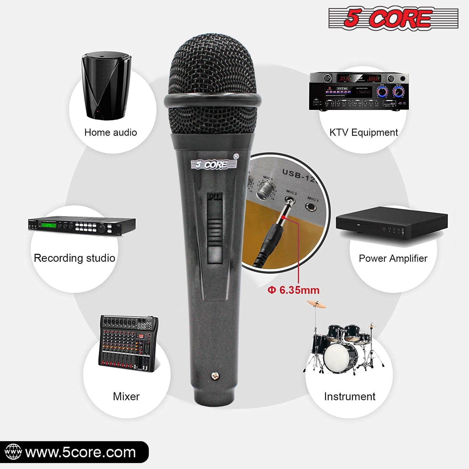 Premium Dynamic Microphone with Detachable XLR Cable PM 816