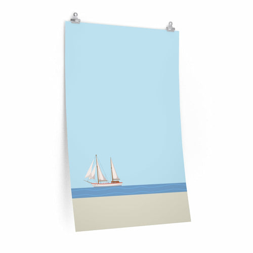 Sail Boat in the Ocean Poster