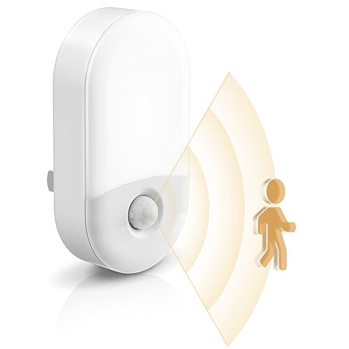 L LOHAS LED Motion Sensor Night Light, 2Pack, Motion Activated Night Light, Night Lights Plug into Wall Motion Sensor, 3000K Warm White, Adjustable Brightness 30/60LM, for Kids Adults Bathroom Bedroom