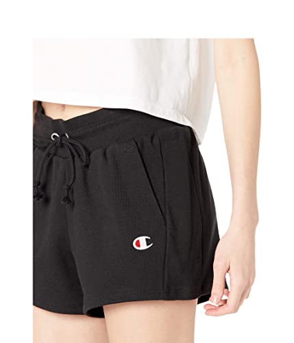 Champion Women's Reverse Weave Short, 3' (Retired Colors), Pink Beige C-Patch Logo, Small