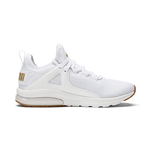 PUMA Womens Electron 2.0 Cross Trainer, LUSH WIDE PUMA Womens White-PUMA Womens Team Gold, 8