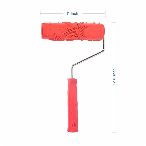 Nichiyo 7'' Texture Roller DIY Decorative Art Pattern Paint Roller Rubber Roller for Walls, Furnitures and Floors Decoration(EG092T)