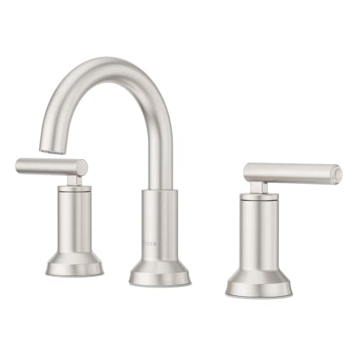 Pfister Capistrano Bathroom Sink Faucet, 8-Inch Widespread, 2-Handle, 3-Hole, Spot Defense Brushed Nickel Finish, LF049CSOGS