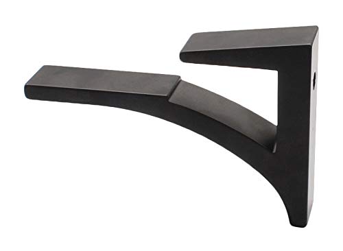 CRL Black - Aluminum Glass Shelf Bracket for 3/8" to 1/2" Glass - Package