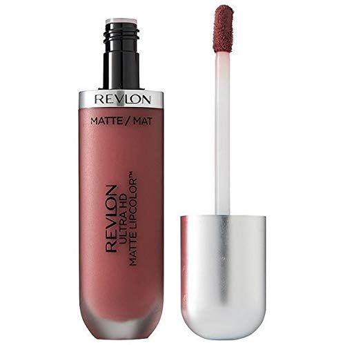 Revlon Ultra HD Matte Lipcolor, Velvety Lightweight Matte Liquid Lipstick in Pink, Devotion (600), 0.2 oz