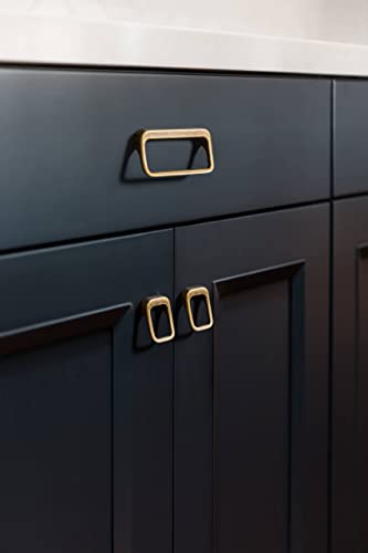 Goo-Ki Oil Rubbered Bronze Cabinet Pulls with Hole Center 5''(128MM),Modern Zinc Alloy Finger Pulls for Drawer,Wardrobe,Cupboard,6 Pack