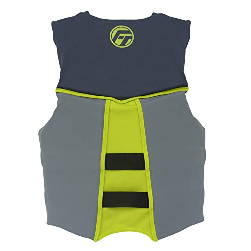 Full Throttle Adult Rapid Dry Flex Back Life Jacket, Green, Medium