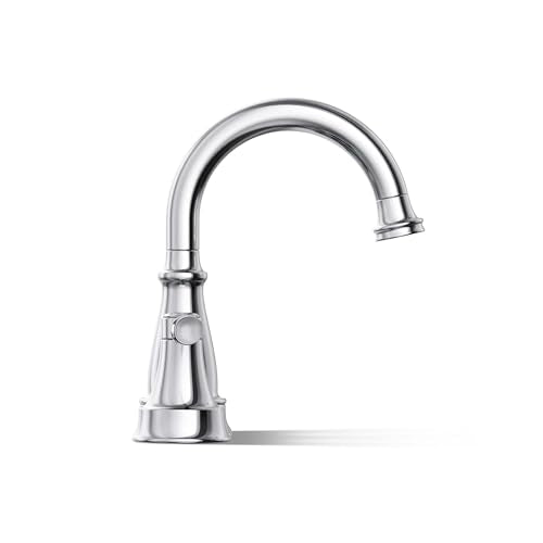 KOHLER 27378-4K-BN Bellera Centerset 4 inch Bathroom Faucet with Pop-Up Drain Assembly, 2-Handle Bathroom Sink Faucet, 1.0 gpm, Vibrant Brushed Nickel