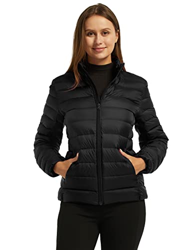 wantdo Women's Insulated Bubble Coat Packable Light Down Jacket (Dark Gray, Small)