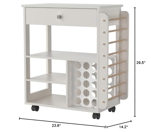 𝐂𝐫𝐚𝐟𝐢𝐭 Craft Cart Organizer Table Compatible with Cricut Rolling Organization and Storage with Vinyl Roll Holder, Crafting Cabinet Workstation Tool Accessories Holder for Craft Room (Patented)