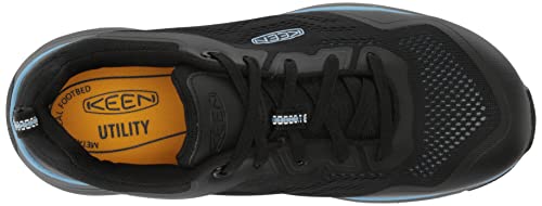KEEN Utility Women's Sparta 2 Low Height Alloy Toe Industrial Work Shoes, Airy Blue/Black, 8