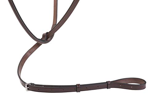 Huntley Equestrian Sedgwick Leather Fancy Stitched Raised Standing Martingale (Australian Nut, Small Pony)