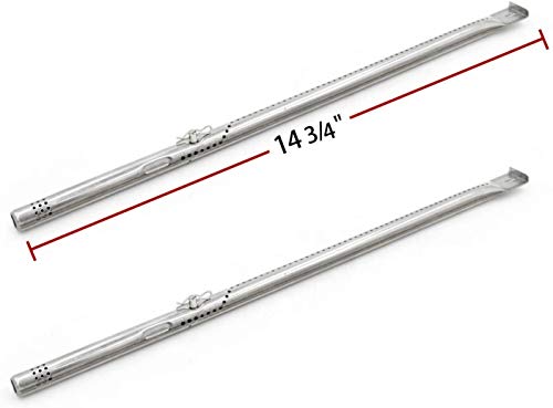 Hongso Grill Repair Kit for Charbroil TRU-Infrared 463642316, 463675016 Gas Grill, Included 2 Stainless Steel Pipe Burners G466-2500-W1, 2 Heat Plates G466-0024-W1, Adjustable Carryover Tubes