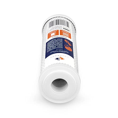 Aquaboon 5 Micron 10 x 2.5 Carbon Block Water Filter Cartridge CTO Whole House Water Filter Replacement Compatible with WHKF-WHWC, FXWTC, 2-PACK