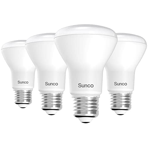 Sunco BR20 LED Bulb Dimmable, Small Recessed Lighting Bulbs, R20 Mini Flood Light Indoor, 550 LM, 7W (50W Equivalent), 2700K Soft White, E26 Base, Can Light for Home, Kitchen, Bedroom UL 4 Pack.