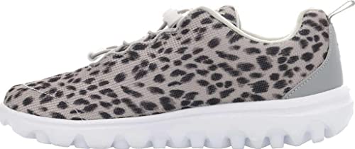 Propét Women's TravelActiv Safari Sneaker, Grey Cheetah, 7