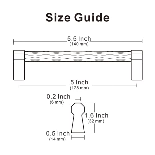 Alzassbg 10 Pack Brushed Satin Nickel Cabinet Pulls, 5 Inch(128mm) Hole Centers Cabinet Handles Kitchen Hardware for Cabinets and Drawer AL3201SN