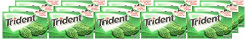 Trident Spearmint Flavor Bubble Gum 14 Sticks (Netcount 15 Pack), 15 Count (Pack of 1)