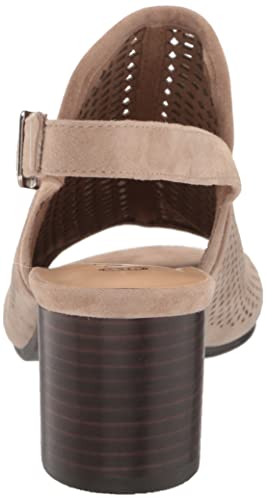 Bella Vita Women's Emmalyn Heeled Sandal, Almond Suede Leather, 7 Wide