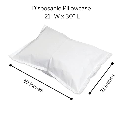 McKesson Single-Use Pillowcase, Disposable Pillow Case, Standard Size, White, 21 in x 30 in, 100 Count