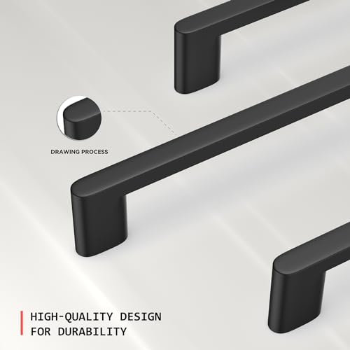 homdiy 5 Pack Brushed Nickel Cabinet Pulls 5 inch Hole Center Nickel Kitchen Cabinet Pulls Drawer Handles for Dresser Cupboard Living Room