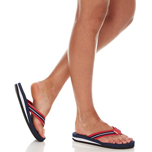 Floopi Flip Flops for Women Casual Thong Womens Sandals Comfort Heel Cushion, Ladies Beach Sandals with Indoor & Outdoor Anti Skid Soles (6, Tan/Brown-520)