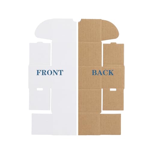 ZBEIVAN 9x6x3 White Shipping Boxes Set of 25, Corrugated Cardboard Mailer Boxes for Packaging Small Business Mailing Gifts