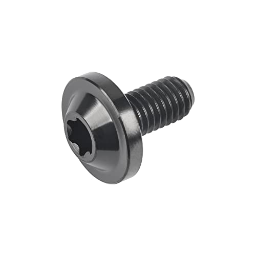 Wanyifa Titanium Ti M5x10 12 15 20 25 30 35mm Button Torx Head Bolt Screw for Bicycle Motorcycle (M5x10mm, Black)