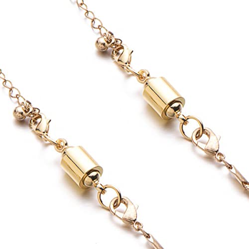 Zpsolution Screw Magnetic Clasps for Necklaces Safety Magnetic Locking Jewelry Clasp Converter