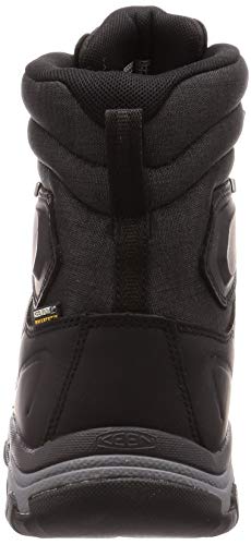 KEEN Men's Targhee Lace High Polar Waterproof Insulated Hiking Boot, Black/Raven, 15