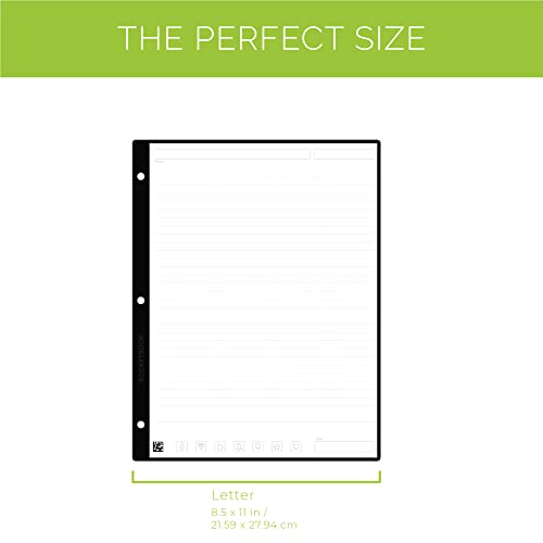 Rocketbook Smart Filler Paper Expansion Pack | Lined College Ruled Reusable Notebook Paper (8.5" x 11") | Scannable Binder Paper - Write, Scan, Erase, Reuse | 10 Double Sided Loose Leaf Sheets, White