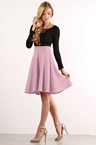 Baby Pink Skirts for Women Pink High Waisted Skirt Pink Skater Skirt Pink Pleated Skirt Baby Pink Skirt (Size Small, Baby Pink)