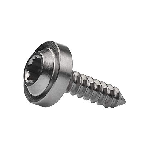 Wanyifa Titanium M4 M5 15 17 20mm Self Tapping Screw Torx Head Motorcycle Bolt Pack of 4 (M5x20mm, Normal Titanium)